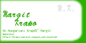 margit krapo business card